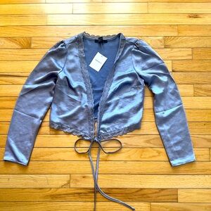 Forever 21 Grey Silk Wrap Size S